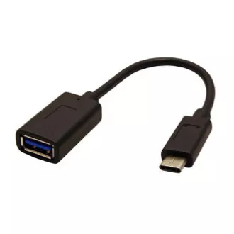 USB redukce (3.0), USB C samec - USB A samice, 0.15m, kulatý, černý, plastic bag, OTG kabel USB redukce (3.0), USB C samec - USB A samice, 0.15m, kulatý, černý, plastic bag, OTG kabel
