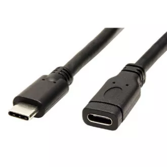 Prodlužovací USB kabel (3.1), USB C samec - USB C samice, 1m, černý, plastic bag Prodlužovací USB kabel (3.1), USB C samec - USB C samice, 1m, černý, plastic bag