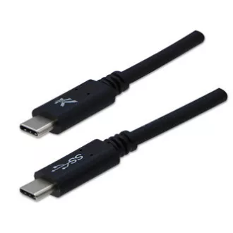 Logo USB kabel (3.2 gen 1), USB C samec - USB C samec, 1m, 5 Gb/s, 5V/3A, černý, blistr, DOPRODEJ Logo USB kabel (3.2 gen 1), USB C samec - USB C samec, 1m, 5 Gb/s, 5V/3A, černý, blistr, DOPRODEJ