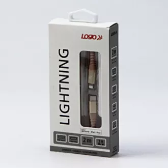 Logo USB kabel (2.0), USB C samec - Apple Lightning samec, 2m, MFi certifikace, 5V/3A, zlatý, box, nylonové opletení, hliníkový kr Logo USB kabel (2.0), USB C samec - Apple Lightning samec, 2m, MFi certifikace, 5V/3A, zlatý, box, nylonové opletení, hliníkový kr