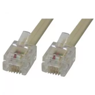Telefonní kabel 4 žíly, RJ11 samec - RJ11 samec, 10 m, černý, pro ADSL modem, economy, DOPRODEJ Telefonní kabel 4 žíly, RJ11 samec - RJ11 samec, 10 m, černý, pro ADSL modem, economy, DOPRODEJ