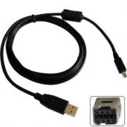 Logo USB kabel (2.0), USB A samec - 8-pin samec, 26726, 1.8m, černý, MINOLTA, DOPRODEJ