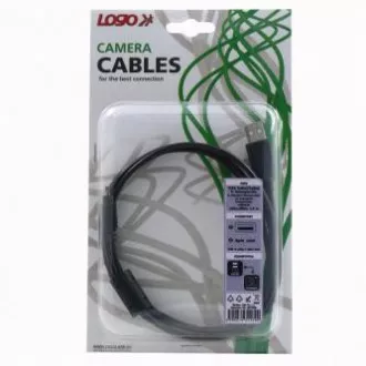 Logo USB kabel (2.0), USB A samec - 8-pin samec, 31179, 1.8m, černý, blistr, MINOLTA, DOPRODEJ Logo USB kabel (2.0), USB A samec - 8-pin samec, 31179, 1.8m, černý, blistr, MINOLTA, DOPRODEJ