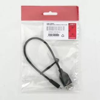 Logo USB kabel (2.0), microUSB samec - USB A samice, 0.2m, OTG, černý, DOPRODEJ Logo USB kabel (2.0), microUSB samec - USB A samice, 0.2m, OTG, černý, DOPRODEJ
