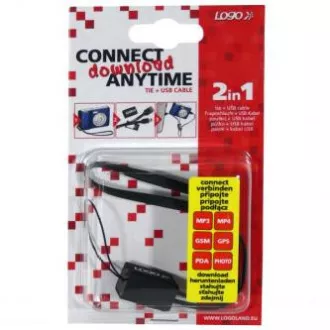 Logo USB kabel (2.0), USB A samec - miniUSB samec, 0.3m, černý, poutko na foťák, DOPRODEJ Logo USB kabel (2.0), USB A samec - miniUSB samec, 0.3m, černý, poutko na foťák, DOPRODEJ