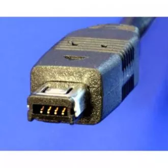 Logo USB kabel (1.1), USB A samec - 4-pin samec, 0.7m, navíjecí, černý, HIROSE, DOPRODEJ