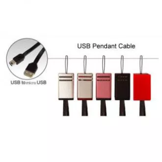 Logo USB kabel (2.0), USB A samec - microUSB samec, 0.3m, černý, poutko na fotoaparát/MP3 přehrávač, DOPRODEJ Logo USB kabel (2.0), USB A samec - microUSB samec, 0.3m, černý, poutko na fotoaparát/MP3 přehrávač, DOPRODEJ