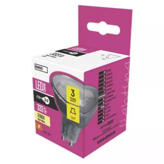 LED žárovka EMOS Lighting GU10, 220-240V, 4.2W, 333lm, 3000k, teplá bílá, 30000h, Classic MR16 52x50x50mm LED žárovka EMOS Lighting GU10, 220-240V, 4.2W, 333lm, 3000k, teplá bílá, 30000h, Classic MR16 52x50x50mm