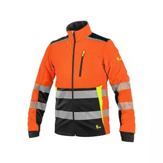 Bunda CXS BENSON, výstražná, softshell, oranžovo - černá Bunda CXS BENSON, výstražná, softshell, oranžovo - černá