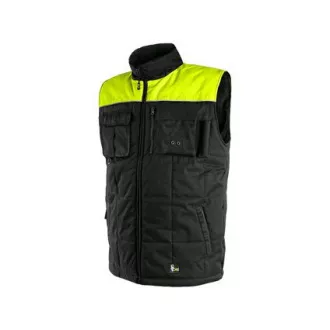 Pánská zimní vesta SEATTLE, fleece, černo-žlutá Pánská zimní vesta SEATTLE, fleece, černo-žlutá