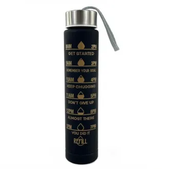 Motivační sportovní láhev 3v1, 2000 ml + 900 ml + 300 ml