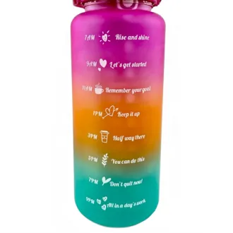 Motivační sportovní láhev 3v1, 2000 ml + 900 ml + 300 ml