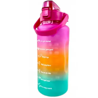 Motivační sportovní láhev 3v1, 2000 ml + 900 ml + 300 ml
