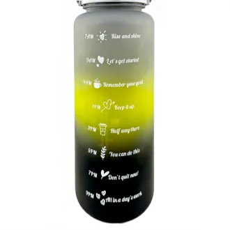 Motivační sportovní láhev 3v1, 2000 ml + 900 ml + 300 ml