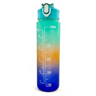 Motivační sportovní láhev 3v1, 2000 ml + 900 ml + 300 ml