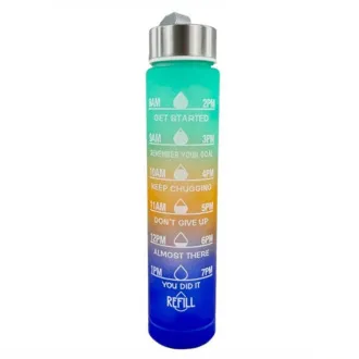 Motivační sportovní láhev 3v1, 2000 ml + 900 ml + 300 ml