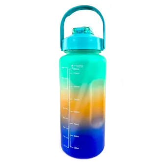Motivační sportovní láhev 3v1, 2000 ml + 900 ml + 300 ml