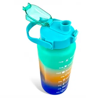 Motivační sportovní láhev 3v1, 2000 ml + 900 ml + 300 ml