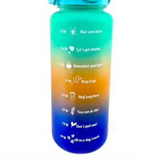 Motivační sportovní láhev 3v1, 2000 ml + 900 ml + 300 ml