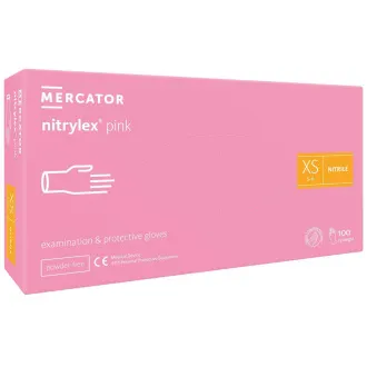 NITRYLEX PINK - Nitrilové rukavice (bez pudru) růžové, 100 ks
