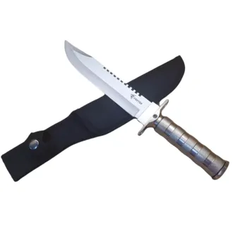 Taktický nůž MILITARY FINKA SURVIVAL 35 cm černý/stříbrný