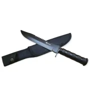 Taktický nůž MILITARY FINKA SURVIVAL 35 cm černý/stříbrný