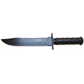 Taktický nůž MILITARY FINKA SURVIVAL 35 cm černý/stříbrný