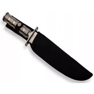 Taktický nůž MILITARY FINKA SURVIVAL 35 cm černý/stříbrný