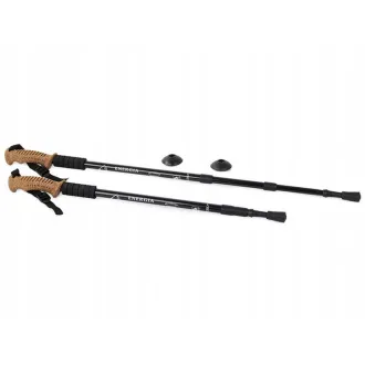 Trekingové hole Nordic Walking s ergonomickou, korkovou rukojetí, 135 cm, 2 ks Trekingové hole Nordic Walking s ergonomickou, korkovou rukojetí, 135 cm, 2 ks
