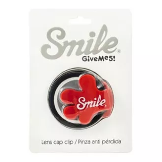Smile klip na krytku objektivu Giveme5, červený, 16400, DOPRODEJ