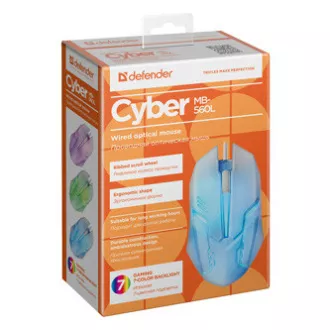 Defender Cyber MB-560L Myš drátová, bílá, 1200DPI Defender Cyber MB-560L Myš drátová, bílá, 1200DPI