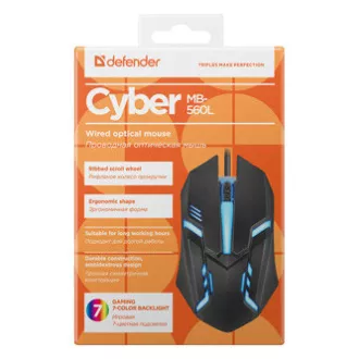 Defender Cyber MB-560L Myš drátová, černá, 1200DPI