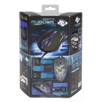 E-blue Auroza Myš drátová, černá, 3500DPI