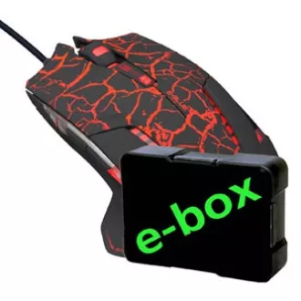 E-blue Mazer Pro Myš drátová, černo-červená, 2500DPI, e-box