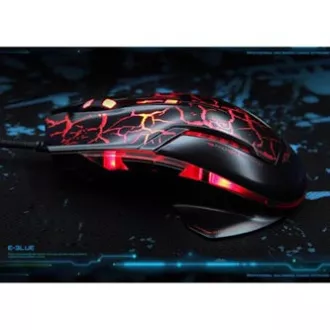 E-blue Mazer Pro Myš drátová, černo-červená, 2500DPI, e-box