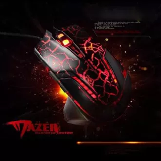 E-blue Mazer Pro Myš drátová, černo-červená, 2500DPI, e-box