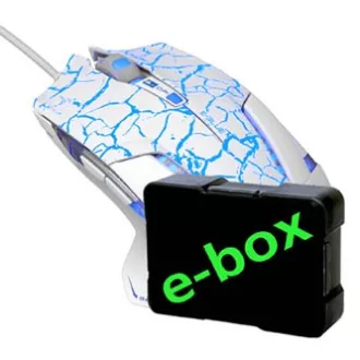 E-blue Mazer Pro Myš drátová, bílo-modrá, 2500DPI, e-box E-blue Mazer Pro Myš drátová, bílo-modrá, 2500DPI, e-box