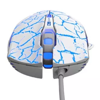 E-blue Mazer Pro Myš drátová, bílo-modrá, 2500DPI, e-box E-blue Mazer Pro Myš drátová, bílo-modrá, 2500DPI, e-box