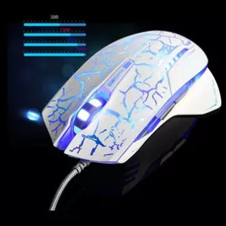 E-blue Mazer Pro Myš drátová, bílo-modrá, 2500DPI, e-box E-blue Mazer Pro Myš drátová, bílo-modrá, 2500DPI, e-box