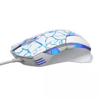 E-blue Mazer Pro Myš drátová, bílo-modrá, 2500DPI