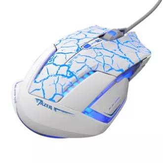 E-blue Mazer Pro Myš drátová, bílo-modrá, 2500DPI