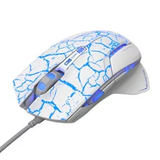 E-blue Mazer Pro Myš drátová, bílo-modrá, 2500DPI