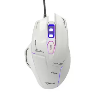 E-blue Mazer Myš drátová, bílá, 2500DPI