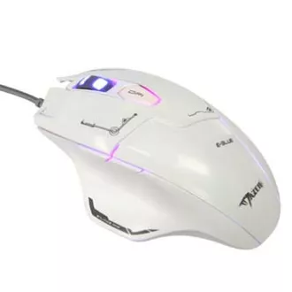 E-blue Mazer Myš drátová, bílá, 2500DPI