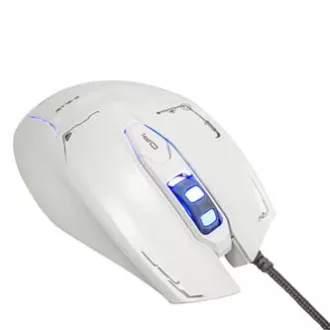 E-blue Mazer Myš drátová, bílá, 2500DPI