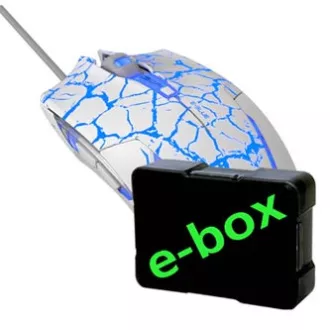 E-blue Cobra Myš drátová, bílo-modrá, 2500DPI, e-box E-blue Cobra Myš drátová, bílo-modrá, 2500DPI, e-box