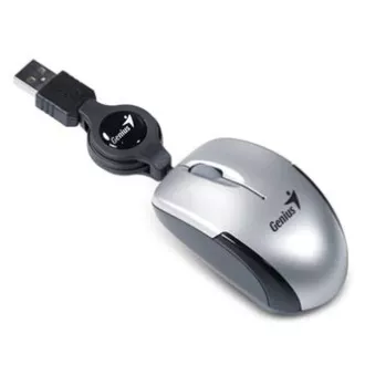 Genius Micro Traveler V2 Myš drátová, stříbrná, 1200DPI Genius Micro Traveler V2 Myš drátová, stříbrná, 1200DPI