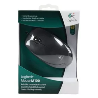 Logitech M100 Myš drátová, černá, 1000DPI Logitech M100 Myš drátová, černá, 1000DPI