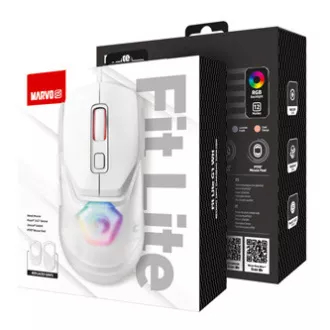 Marvo FIT LITE G1 Myš drátová, bílá, 12000DPI, + DáREK Marvo FIT LITE G1 Myš drátová, bílá, 12000DPI, + DáREK