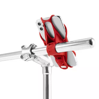 Držák mobilu Bone Bike Tie 3, na kolo, nastavitelná velikost, červený, 4.7-7.2", silikon, k připevnění na řídítka, červená Držák mobilu Bone Bike Tie 3, na kolo, nastavitelná velikost, červený, 4.7-7.2", silikon, k připevnění na řídítka, červená